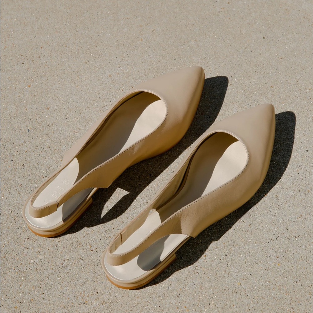 Able Penelope Pointed Toe Slingback Flat